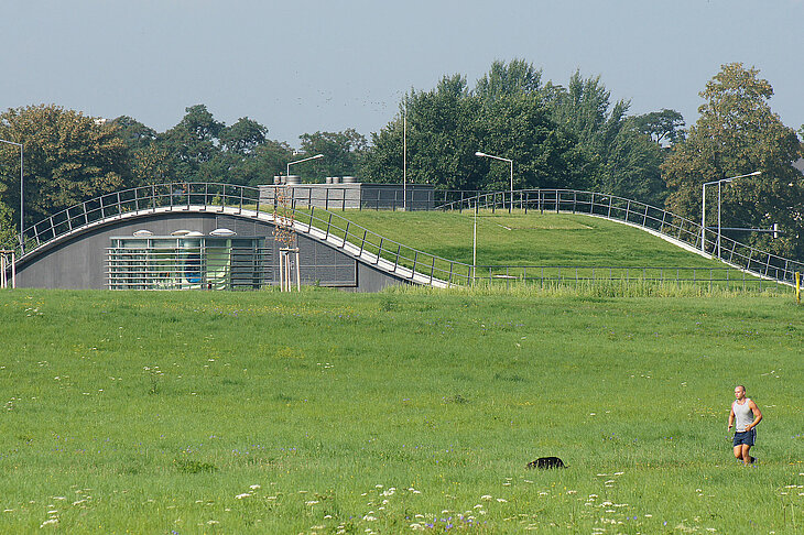 Dieses Bild zeigt das Hochwasserpumpwerk in Johannstadt.