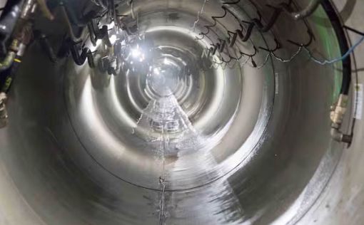 Dieses Bild zeigt den letzten Rohrvortrieb. 